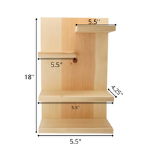 Load image into Gallery viewer, Farmhouse Rustic Shelf Wall Mounted Wood Storage Handcrafted Organizer Rack for Bathroom, Living Room, Kitchen - Cali Custom Build
