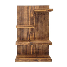 Load image into Gallery viewer, Farmhouse Rustic Shelf Wall Mounted Wood Storage Handcrafted Organizer Rack for Bathroom, Living Room, Kitchen - Cali Custom Build