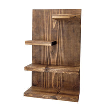 Load image into Gallery viewer, Farmhouse Rustic Shelf Wall Mounted Wood Storage Handcrafted Organizer Rack for Bathroom, Living Room, Kitchen - Cali Custom Build