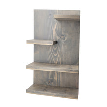 Load image into Gallery viewer, Farmhouse Rustic Shelf Wall Mounted Wood Storage Handcrafted Organizer Rack for Bathroom, Living Room, Kitchen - Cali Custom Build