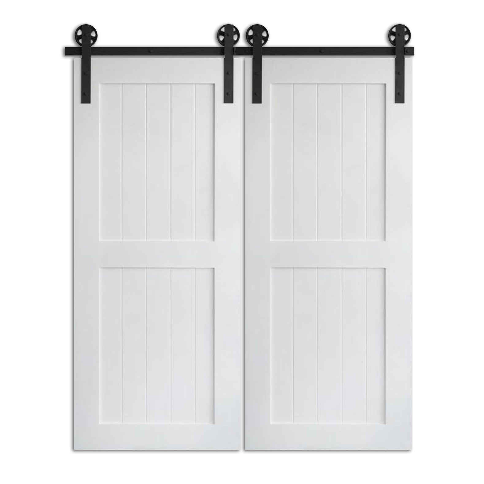 Aballum - Two Panel Double Sliding Interior Barn Door