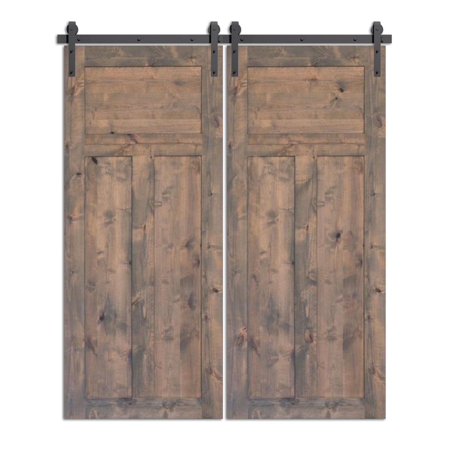 Alkveen - Rustic style Double Sliding Custom Barn Door