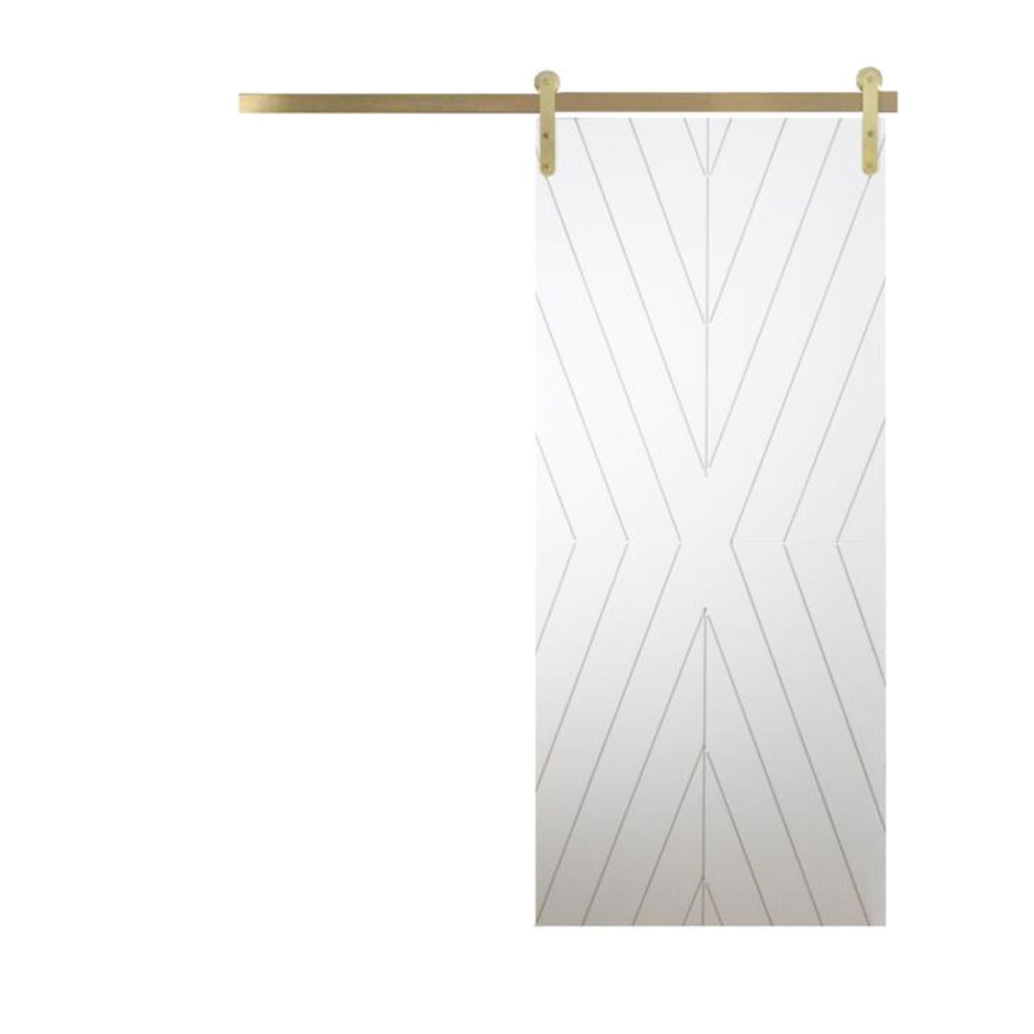 Azmar - Custom Made Chevron Middle X Shape France Style Contemporary Modern Farmhouse Sliding Barn Door