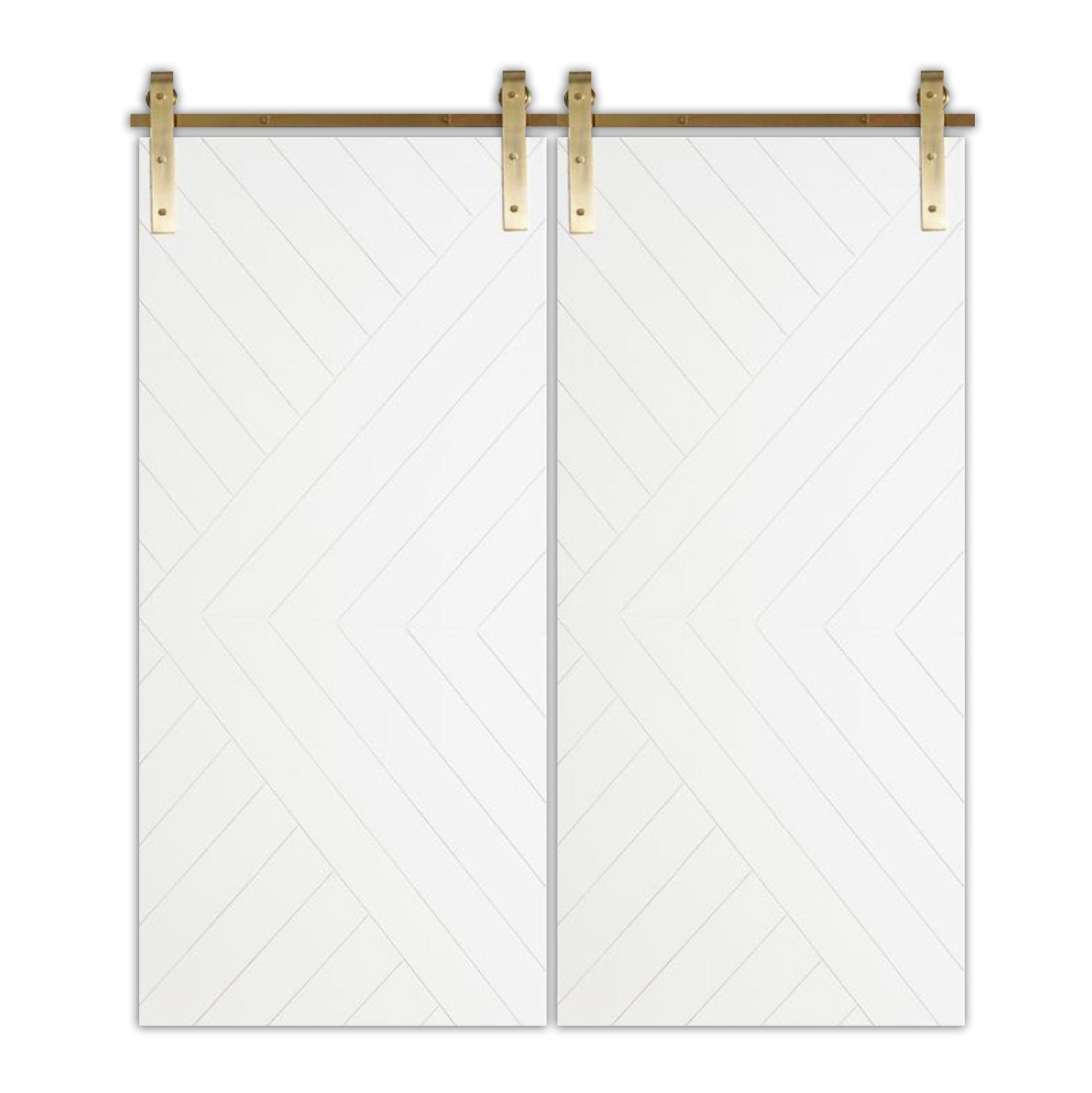 Bannaventa - Interior Modern Chevron Style Double Barn Door