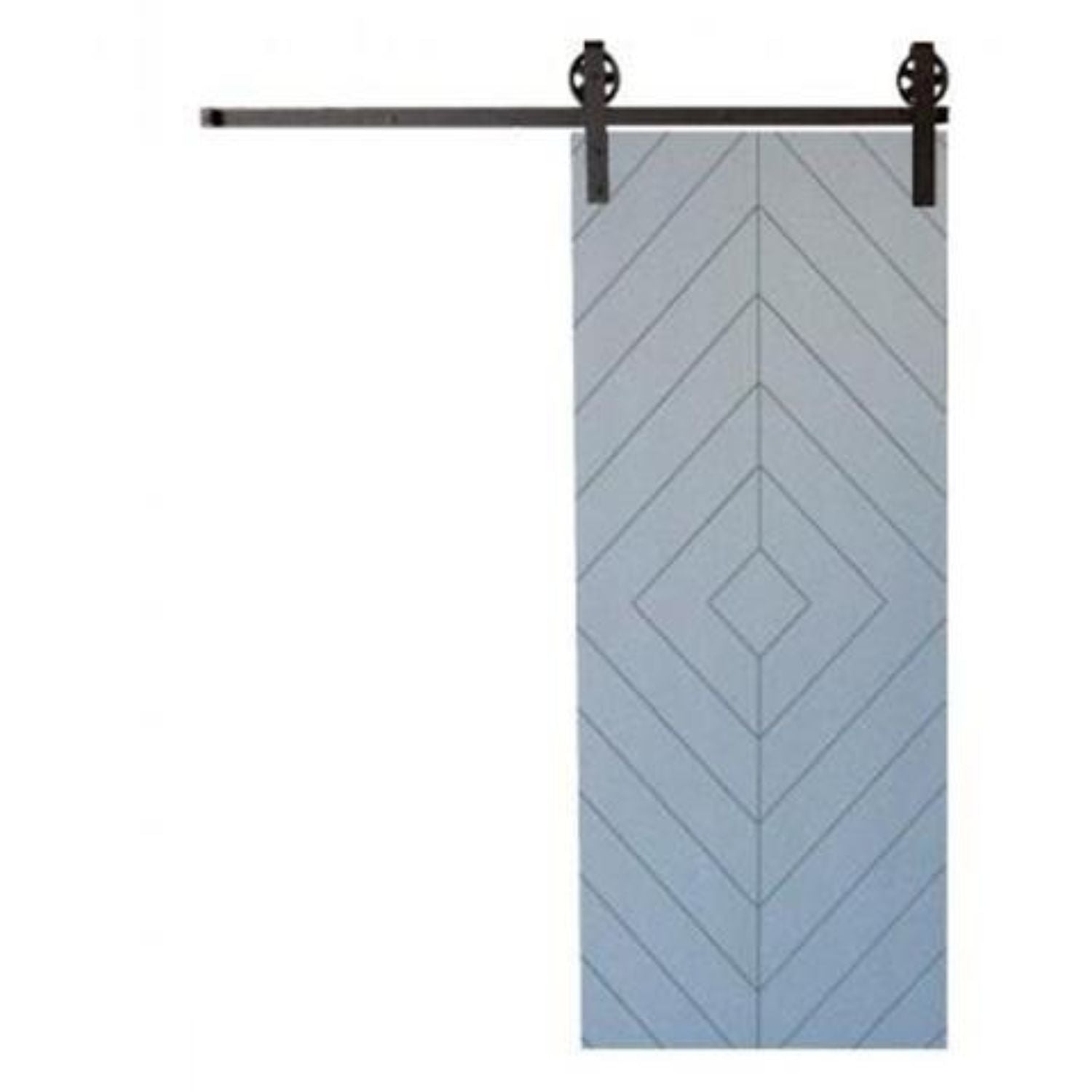 Coalfell - Custom Made Opposite Chevron Diamond Style Farmhouse Sliding Barn Door