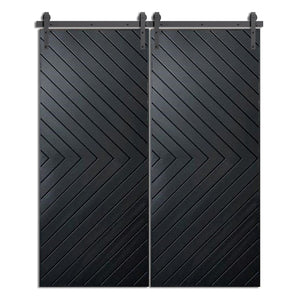 Emberacre - Modern Chevron Style Sliding Double Barn Door