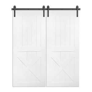 Emona - Two Panel X Design Sliding Double Barn Door