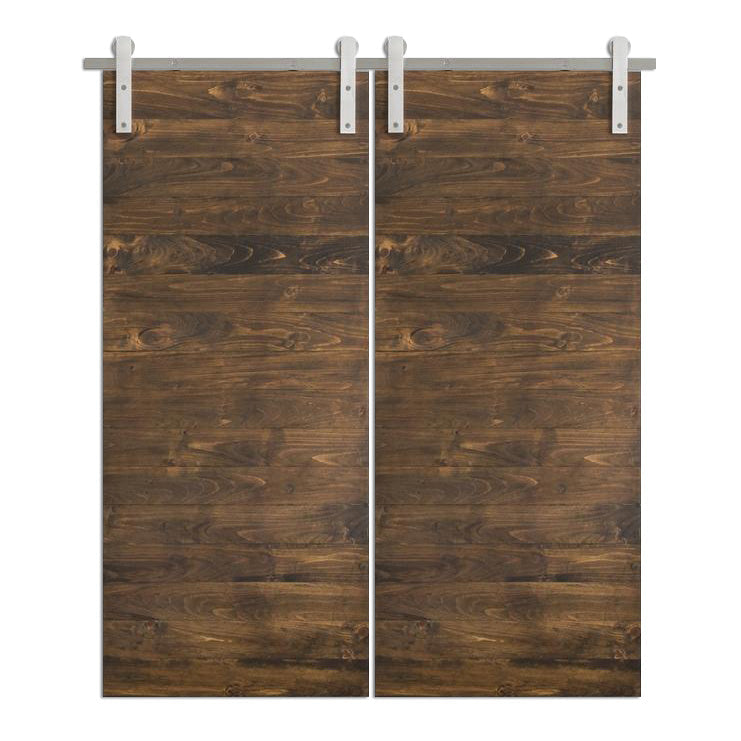 Lindumi - Interior Plank Rustic Style Double Barn Door