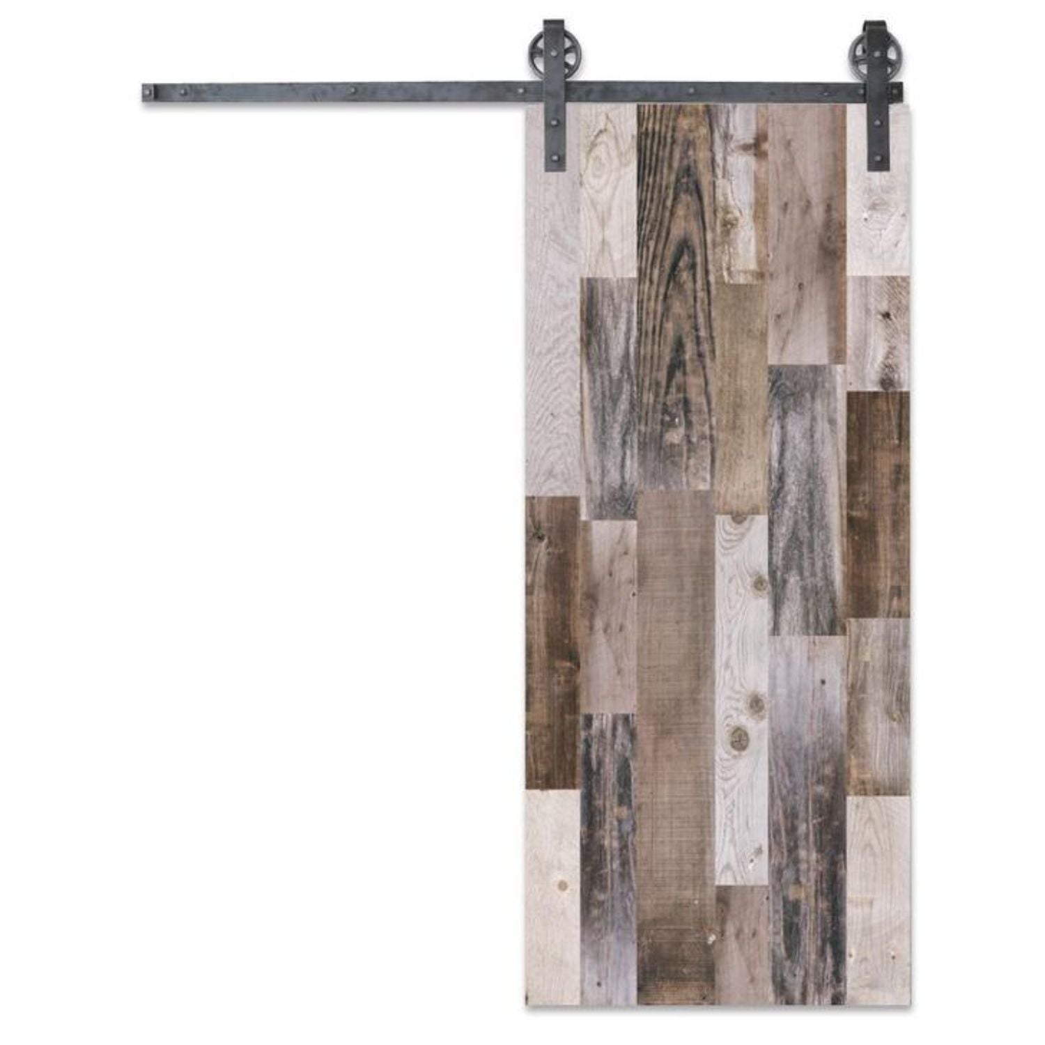 Lullin - Custom Made Vertical Reclaimed Wood Rustic Farmhouse Sliding Barn Door