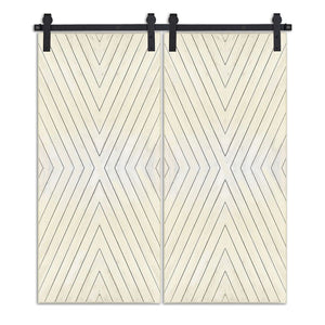 Quickstar - Interior Arrow Chevron Sliding Double Barn Door