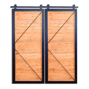 Tolosa - Interior One Panel Diagonal Wire Design Double Barn Door
