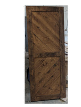 Load image into Gallery viewer, Trudid - Custom Made Rustic Framed Cypress Chevron Stained Farmhouse Sliding Barn Door
