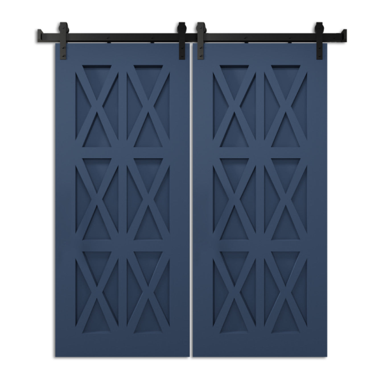 Verulam - Six Panels X Design Interior Sliding Double Barn Door