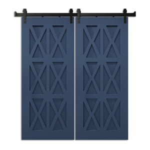 Verulam - Six Panels X Design Interior Sliding Double Barn Door
