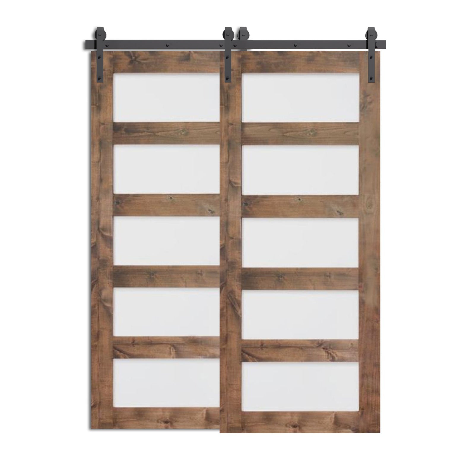 Vrens -  On Sale 5 Panel Modern Design Double Barn Doors