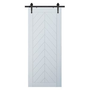 Wavemeet - Custom Made Modern Farmhouse Framed Upward Chevron Sliding Barn Door