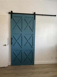 Custom Made Handcrafted Six X Panels Modern Capri Style Sliding Barn Door - Cali Custom Build