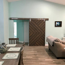 Load image into Gallery viewer, Big Planks Chevron Door stained - Cali Custom Build