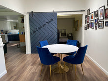 Load image into Gallery viewer, Custom Made Handcrafted Big Planks Chevron Farmhouse Sliding Barn Door New Port  Style Modern Farmhouse Barn door Interior Door - Cali Custom Build