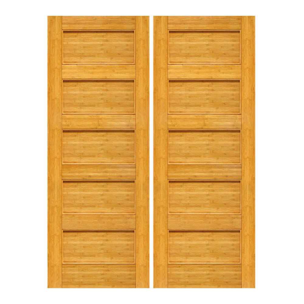 Nalirah - Interior Five Panel Design Bamboo Home Door