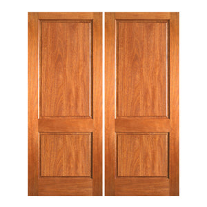 Raliria - Mahogany Two-Panel Design Interior Home Door